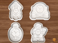 Christmas Clockmaker Shop Cookie Cutter Set STL File - 01 set main
