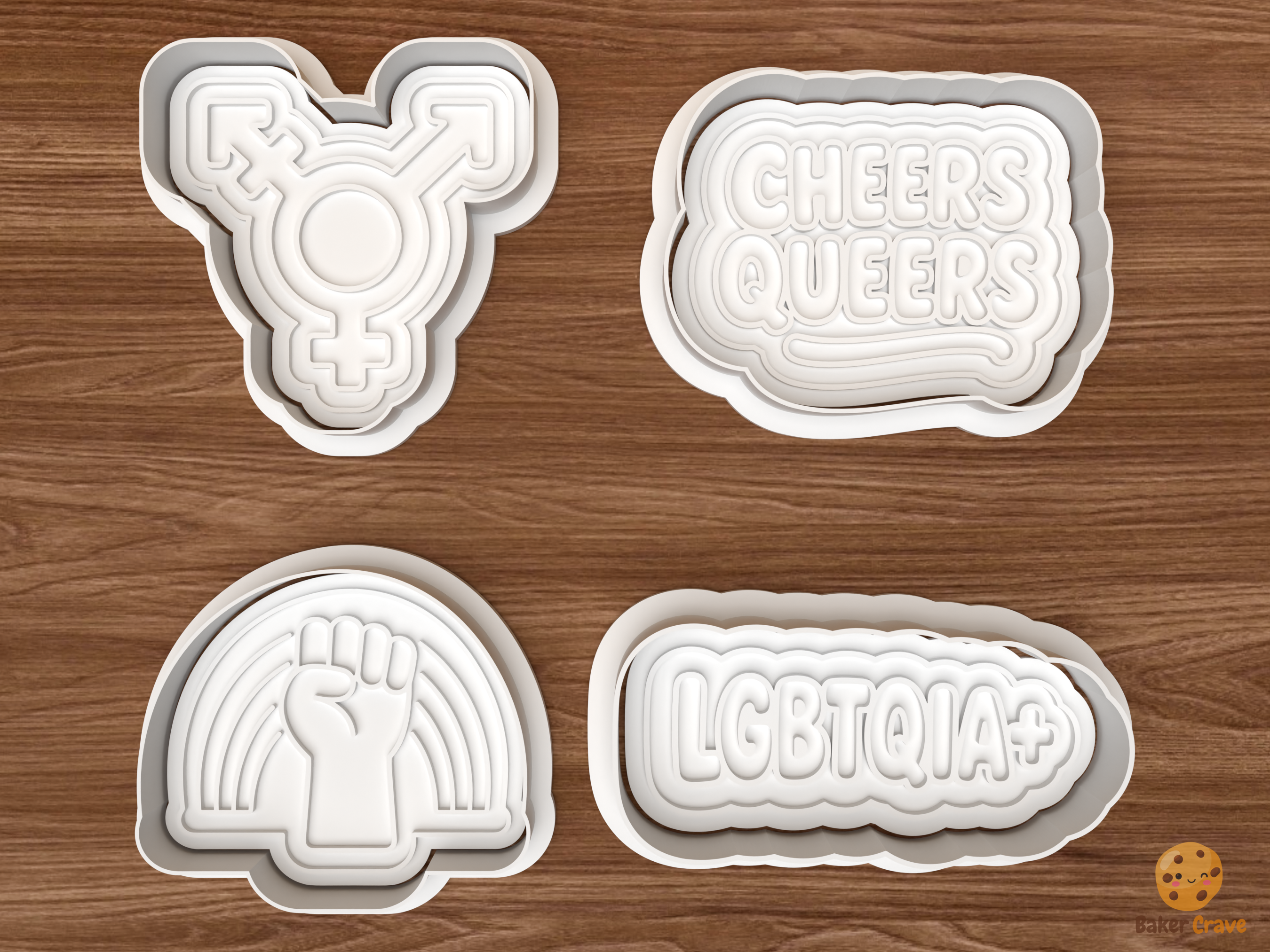 Pride Cookie Cutter Set STL File - 01 set main