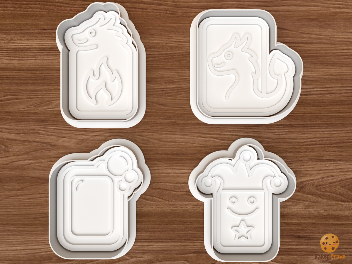 Mahjong Dragon Joker Tile Cookie Cutter Set