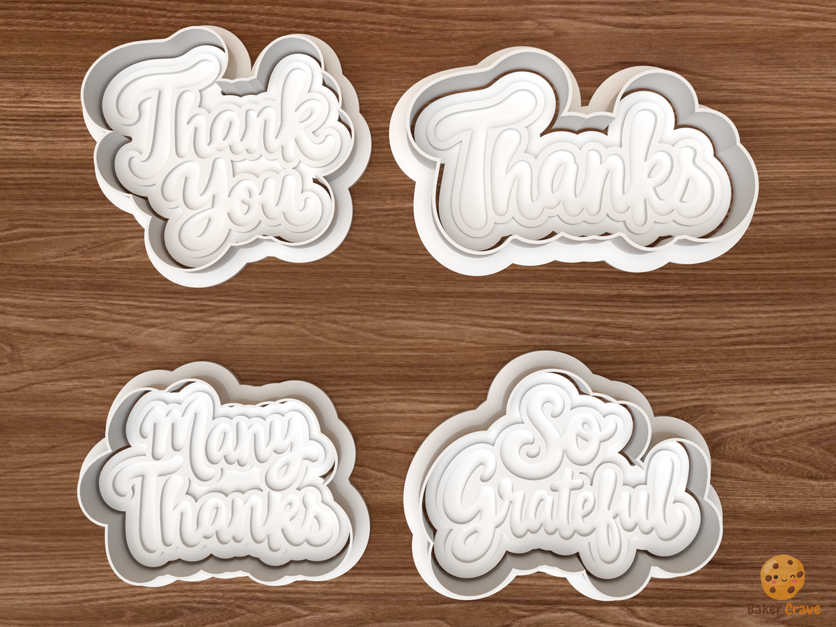 Thank You Words Cookie Cutter Set