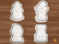 Halloween Chess Piece Cookie Cutter Set STL File - 01 set main