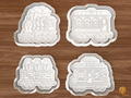 Halloween Ghost Train Cookie Cutter Set STL File - 01 set main