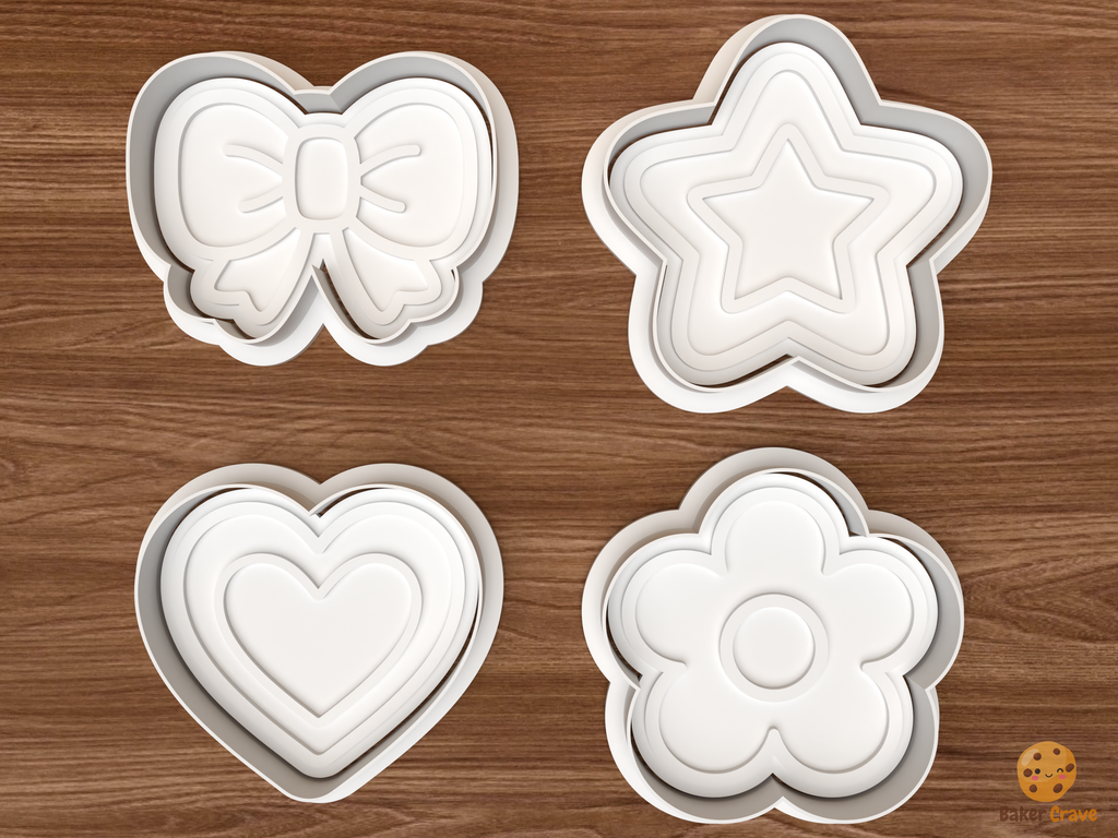 Mini Accent Cookie Cutter Set STL File - 01 set main