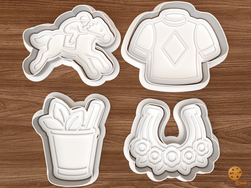 Kentucky Derby Cookie Cutter Set STL File