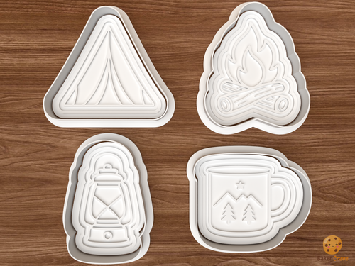 Camping Essentials Cookie Cutter Set STL File - 01 set main