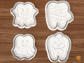 Halloween Tooth Cookie Cutter Set STL File - 01 set main
