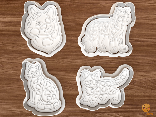 Bengal Cat Cookie Cutter Set STL File - 01 set main