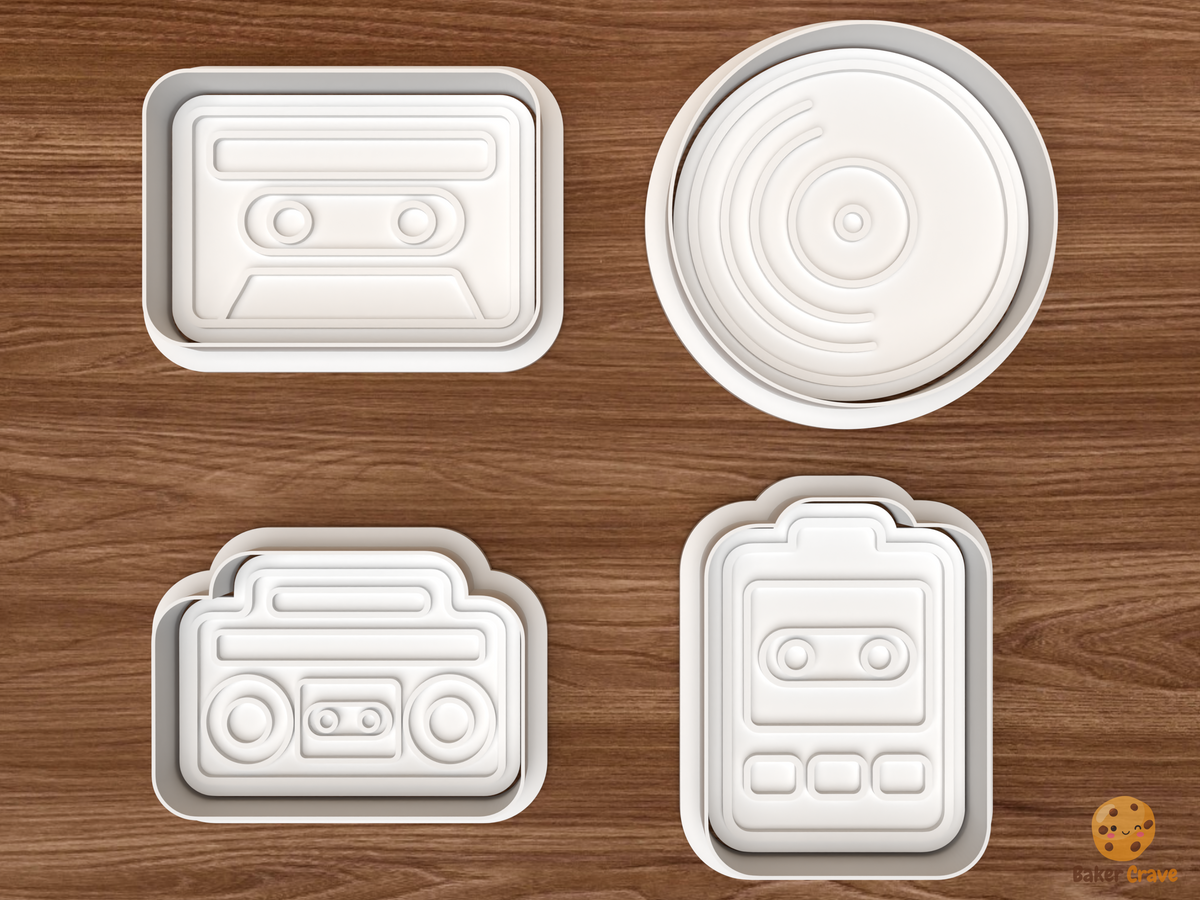 Retro Music Cookie Cutter Set