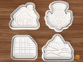 Scottish Highlands Cookie Cutter Set STL File - 01 set main