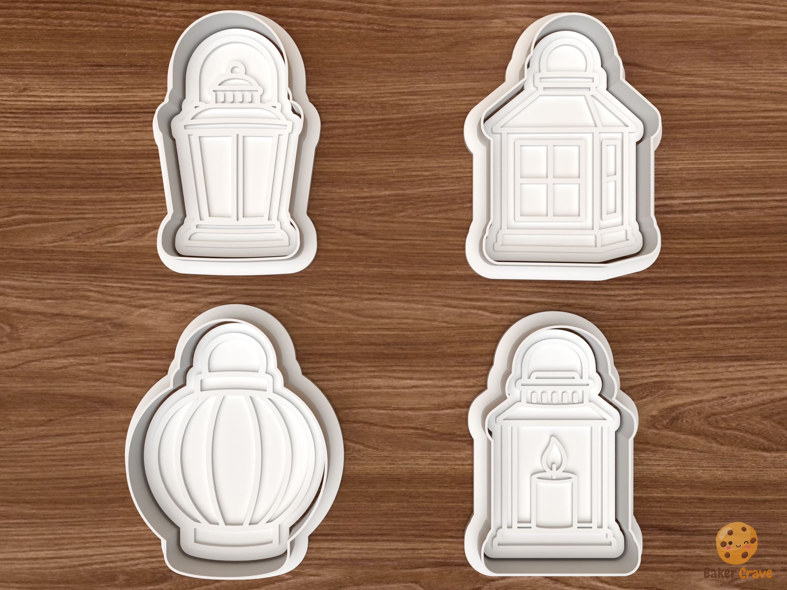 Christmas Lantern Collection Cookie Cutter Set STL File - 01 set main