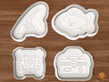 Lake Life Fishing Cookie Cutter Set STL File - 01 set main