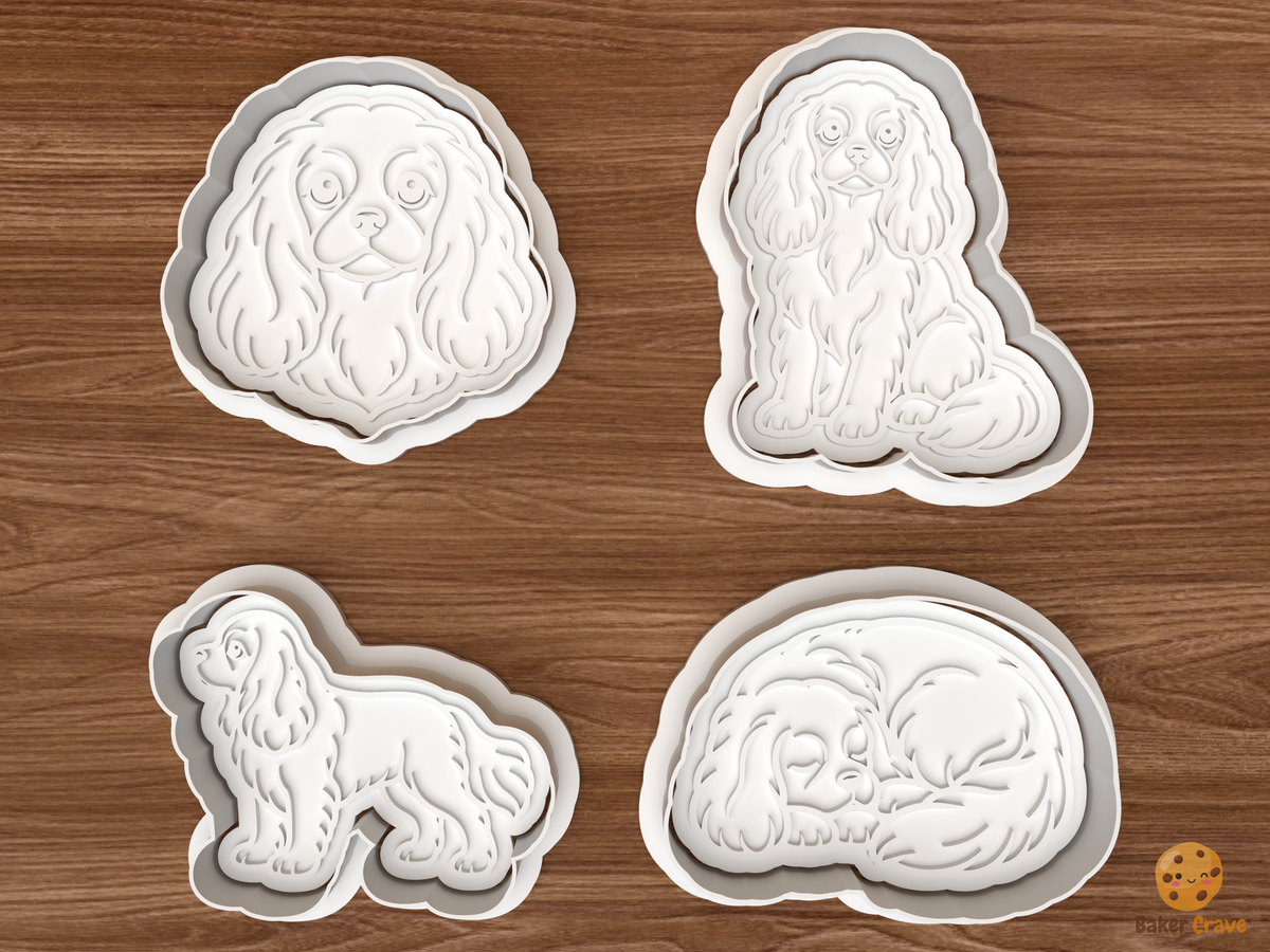 Cavalier King Charles Spaniel Dog Cookie Cutter Set
