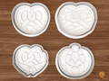 Halloween Pretzel Cookie Cutter Set STL File - 01 set main