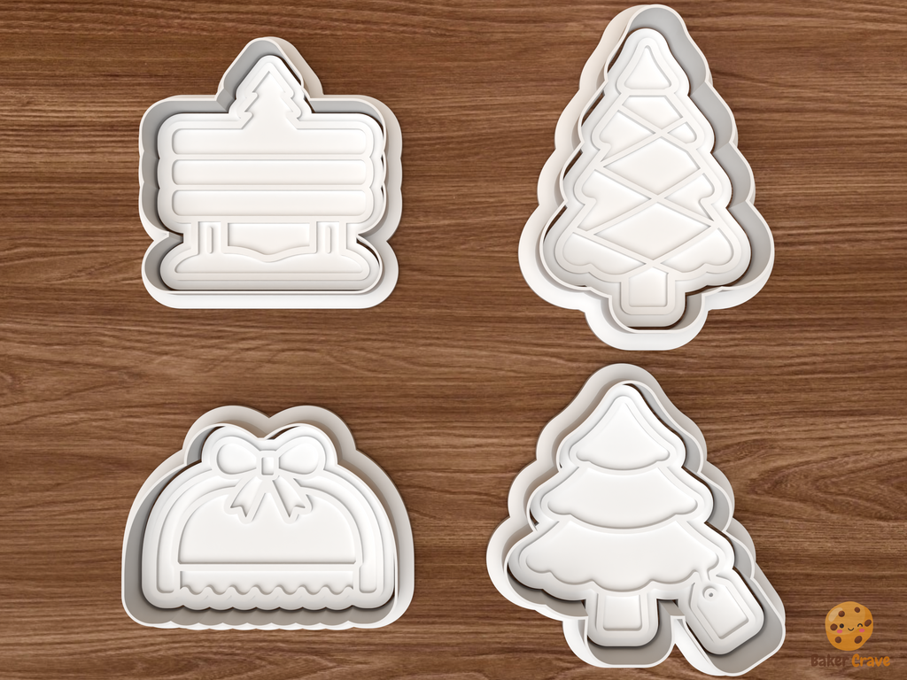 Christmas Tree Farm Cookie Cutter Set STL File