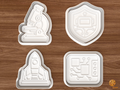 STEM Club Cookie Cutter Set STL File - 01 set main
