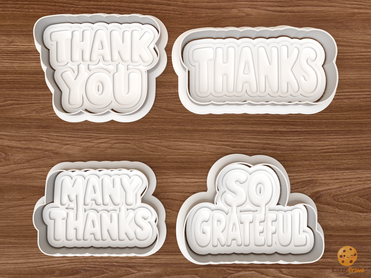 Thank You Lettering Cookie Cutter Set