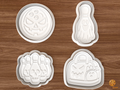 Halloween Bowling Cookie Cutter Set STL File - 01 set main
