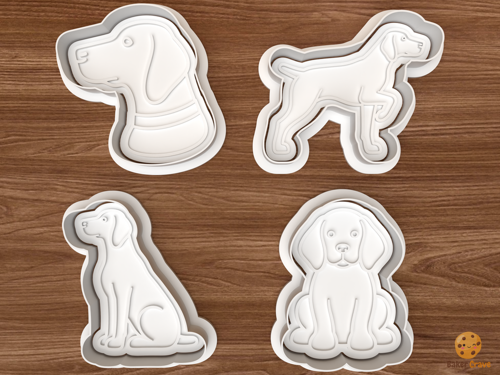 German Shorthaired Pointer Dog Cookie Cutter Set STL File