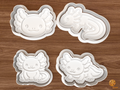 Axolotl Cookie Cutter Set STL File - 01 set main