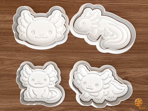 Axolotl Cookie Cutter Set STL File - 01 set main