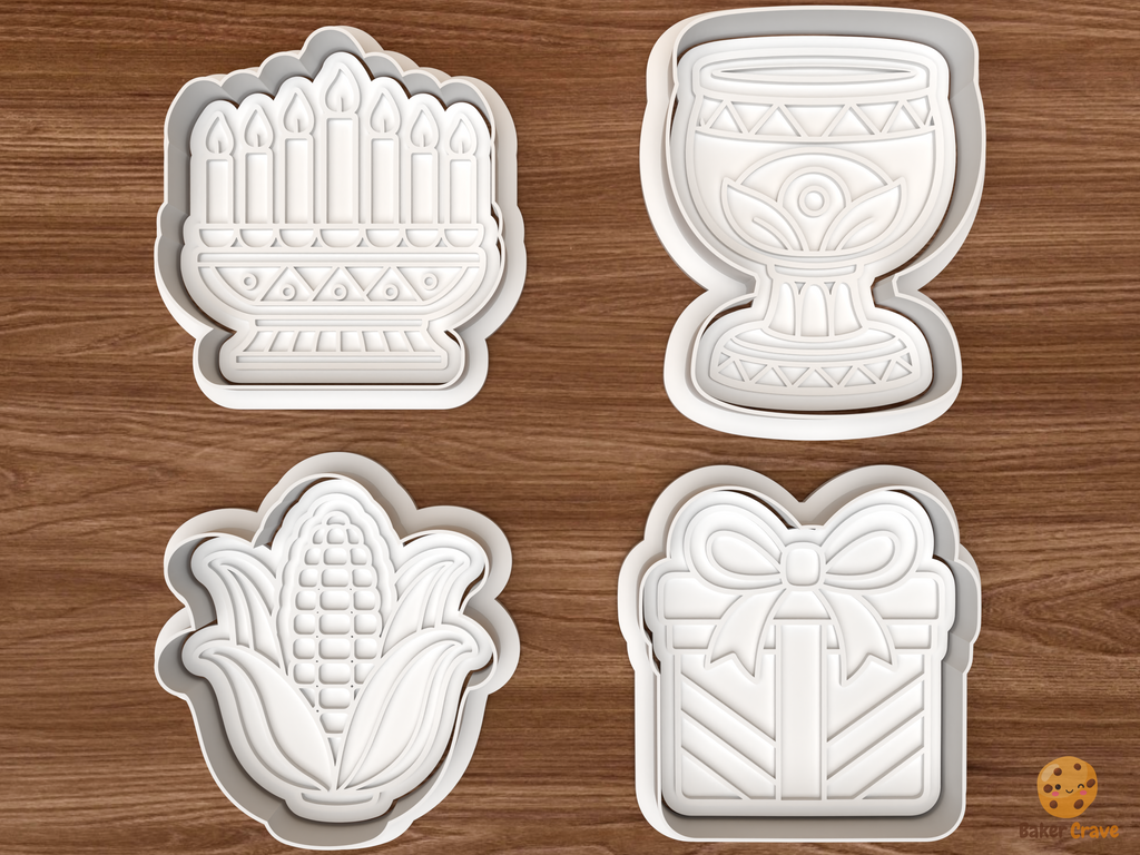 Kwanzaa Celebration Cookie Cutter Set STL File - 01 set main