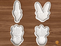 Lavender Garden Cookie Cutter Set STL File