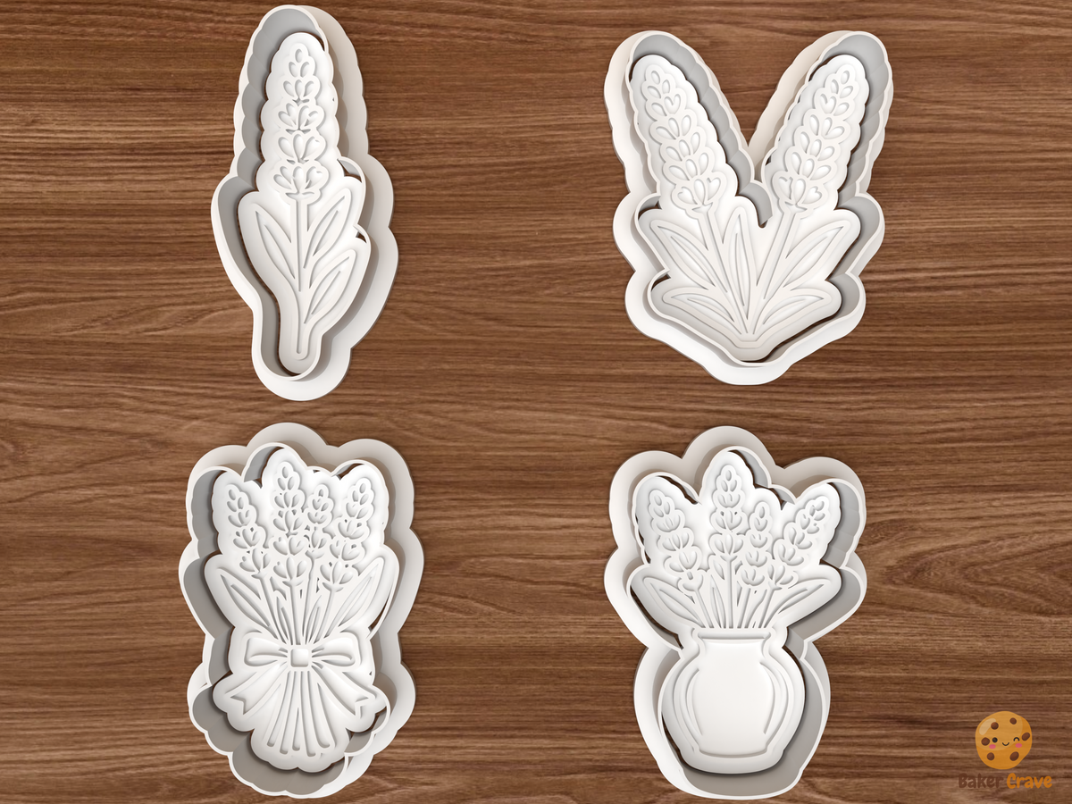 Lavender Garden Cookie Cutter Set