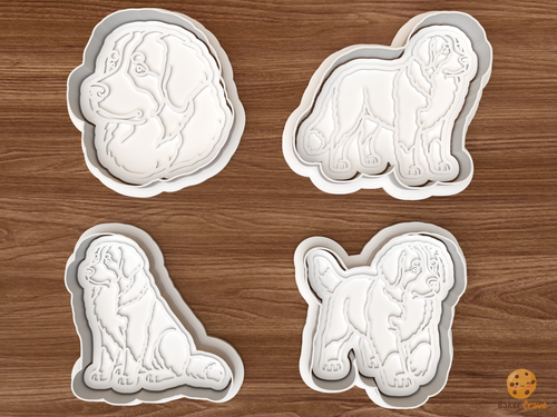 Bernese Mountain Dog Cookie Cutter Set STL File - 01 set main