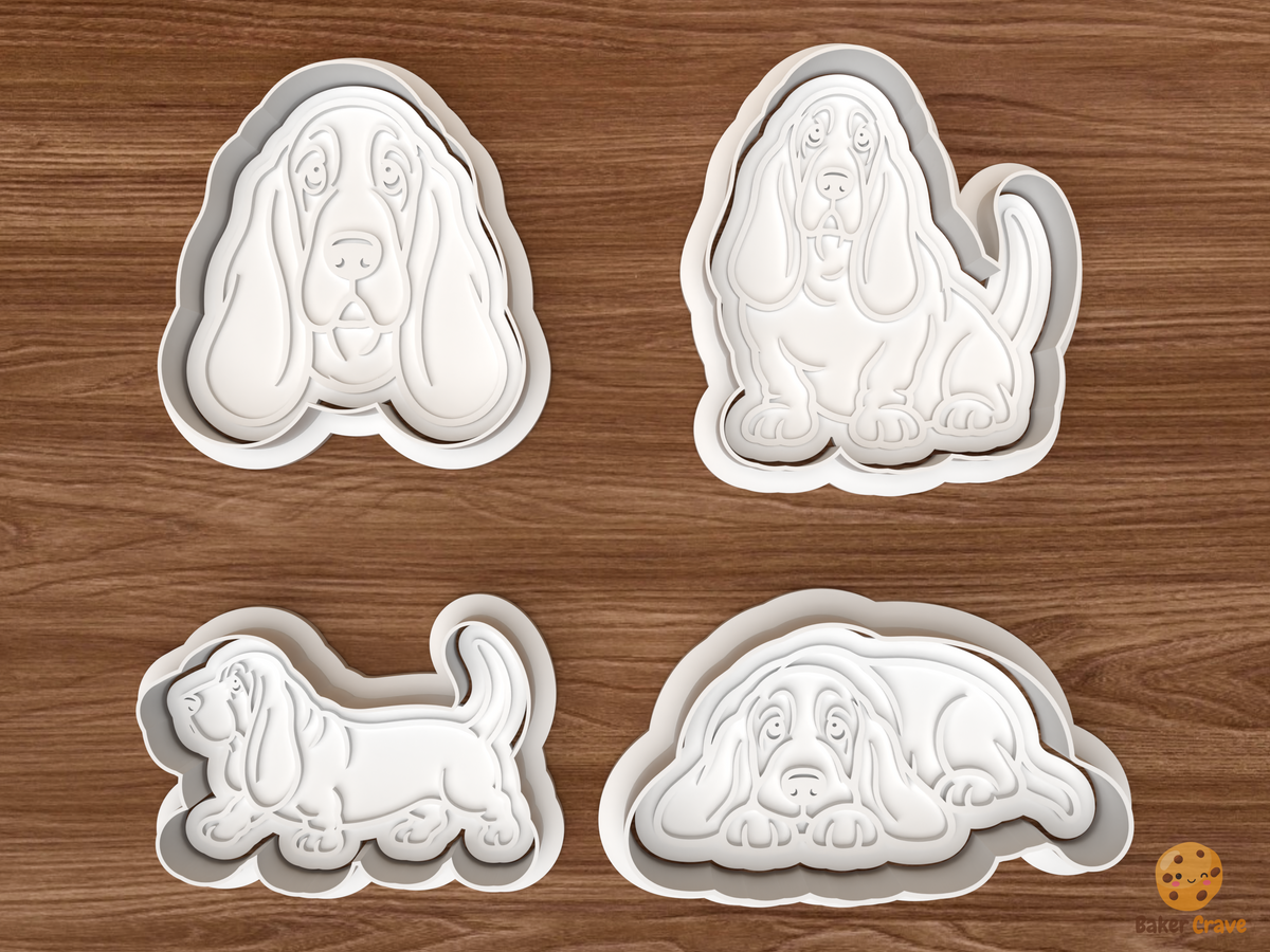 Basset Hound Dog Cookie Cutter Set
