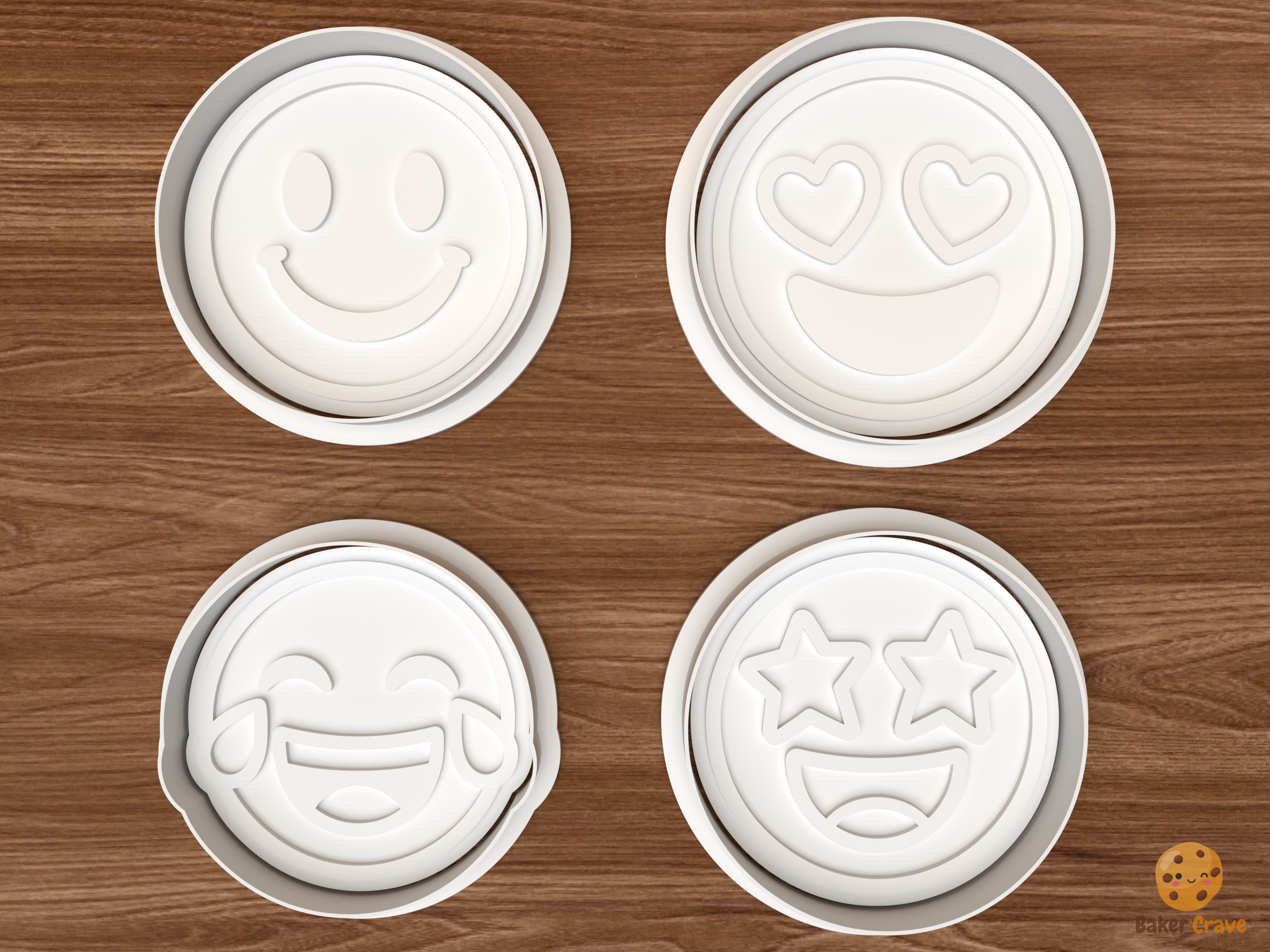 Emoji Party Cookie Cutter Set STL File - 01 set main