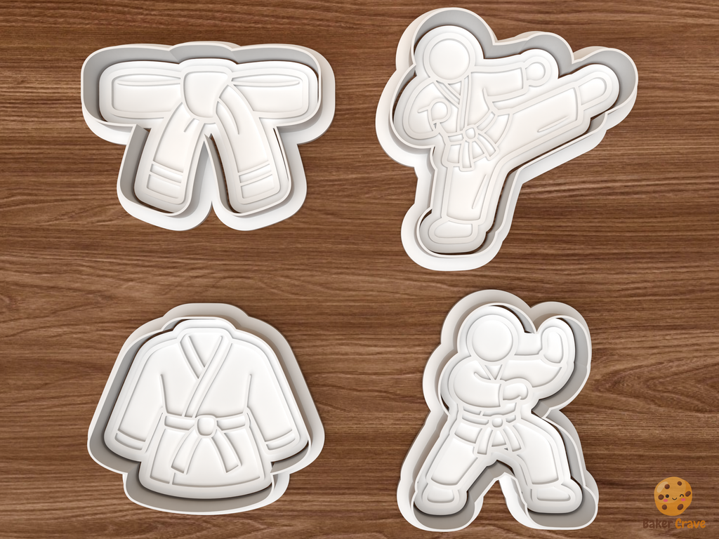 Karate Cookie Cutter Set STL File