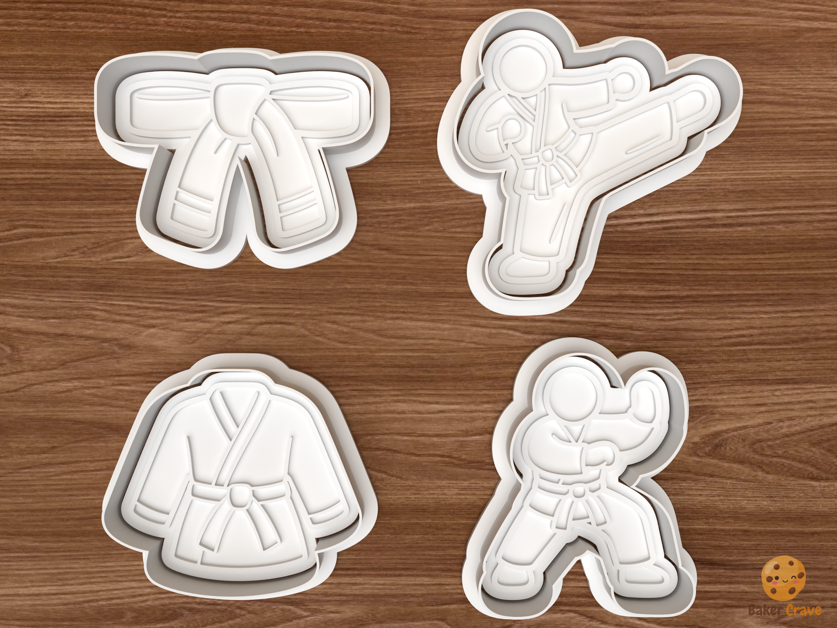 Karate Cookie Cutter Set STL File