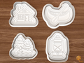 Cabin Camping Cookie Cutter Set STL File - 01 set main