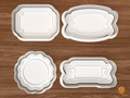 Name Tag Cookie Cutter Set STL File - 01 set main
