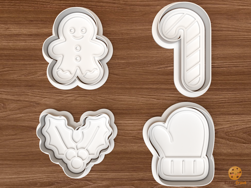 Mini Christmas Topper Cookie Cutter Set STL File