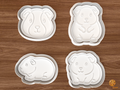 Guinea Pig Cookie Cutter Set STL File - 01 set main