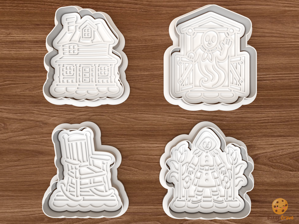 Haunted Farmhouse Cookie Cutter Set STL File