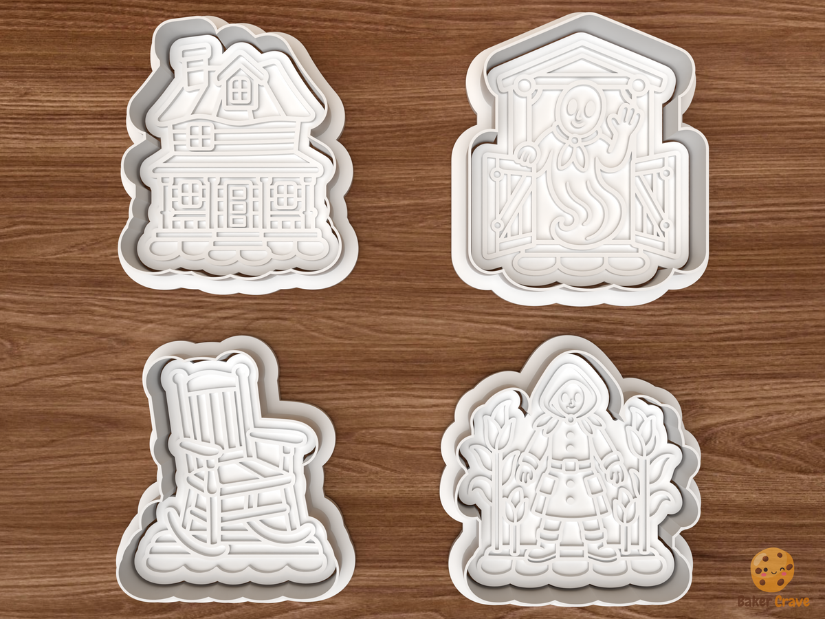 Haunted Farmhouse Cookie Cutter Set STL File