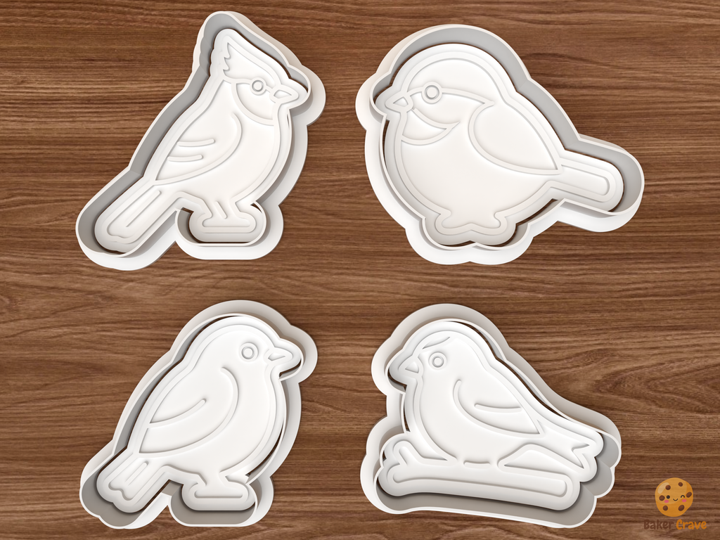 Backyard Songbirds Cookie Cutter Set STL File