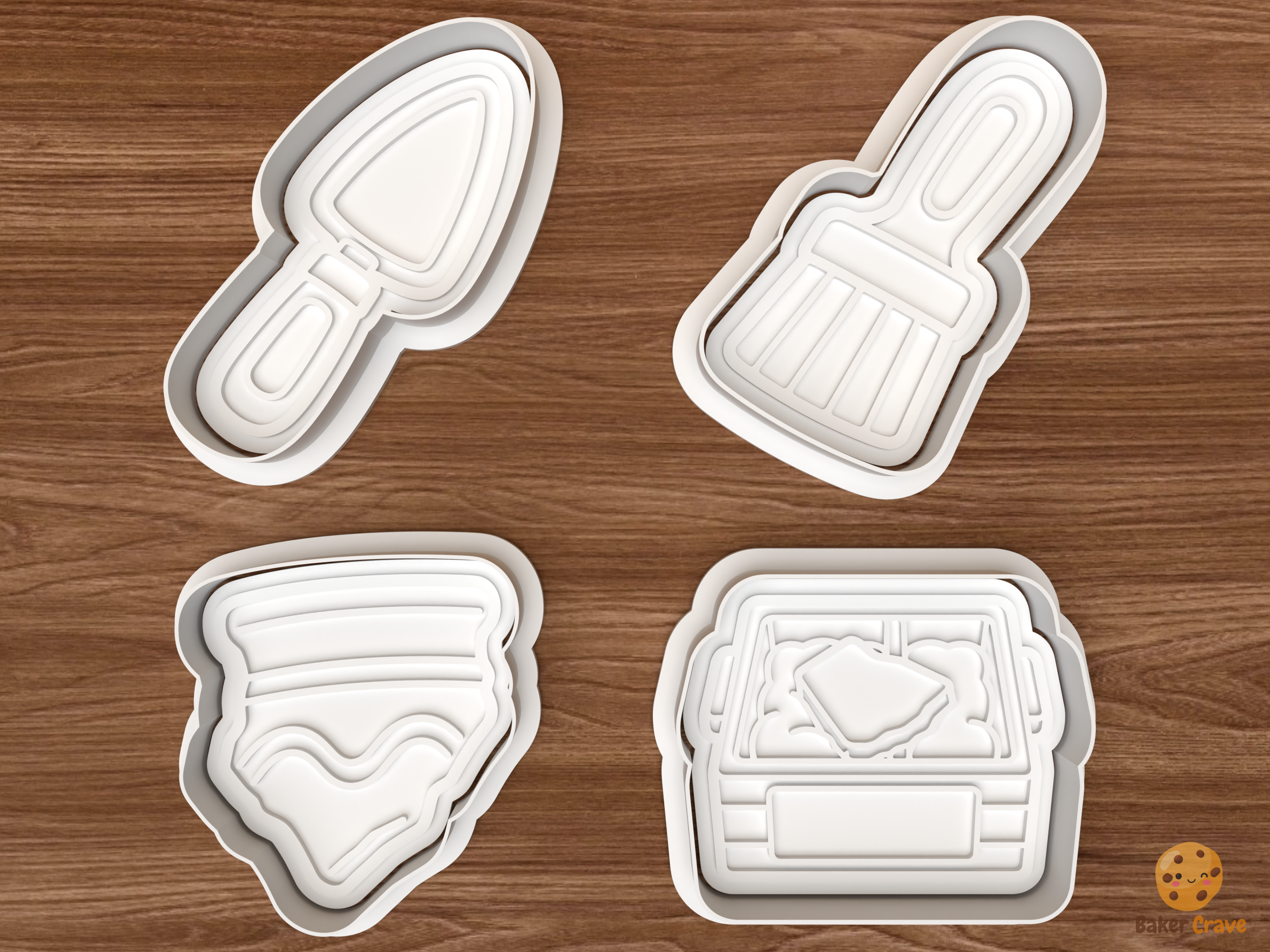 Archaeology Dig Cookie Cutter Set STL File - 01 set main