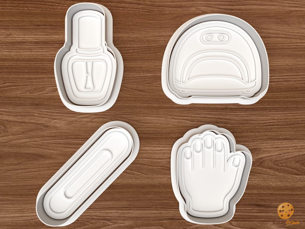 Nail Tech Cookie Cutter Set STL File - 01 set main