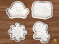 Pirate Adventure Cookie Cutter Set STL File - 01 set main