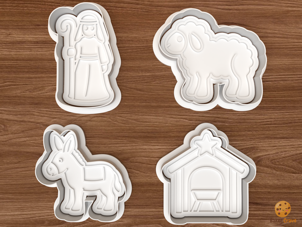 Nativity Shepherds Stable Animals Cookie Cutter Set