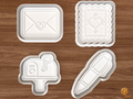 Happy Mail Cookie Cutter Set STL File - 01 set main