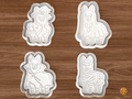 Halloween Llama Cookie Cutter Set STL File - 01 set main