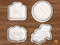 Retirement Party Cookie Cutter Set STL File - 01 set main