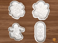 Halloween Skateboarding Cookie Cutter Set STL File - 01 set main
