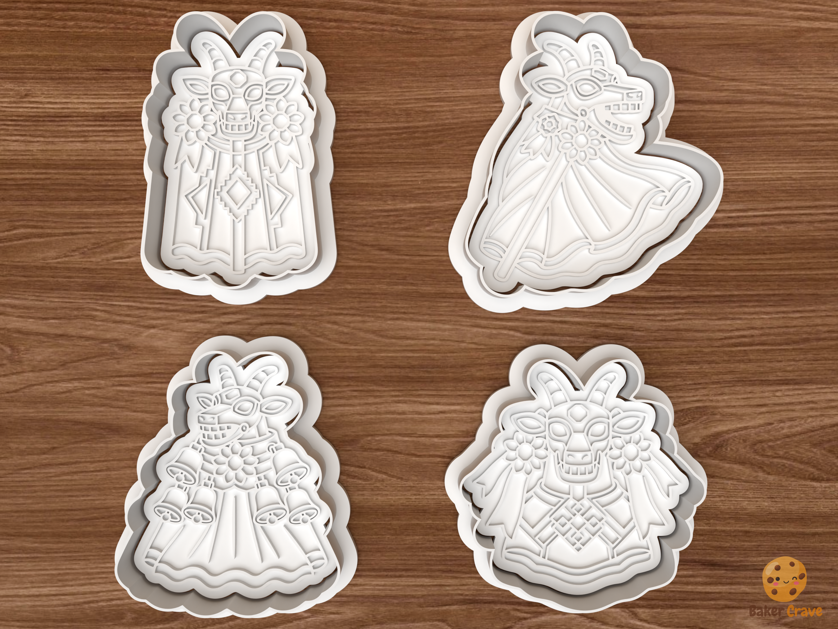 Romanian Goat Dance Christmas Cookie Cutter Set STL File - 01 set main