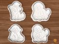 Halloween Golden Retriever Dog Cookie Cutter Set STL File - 01 set main