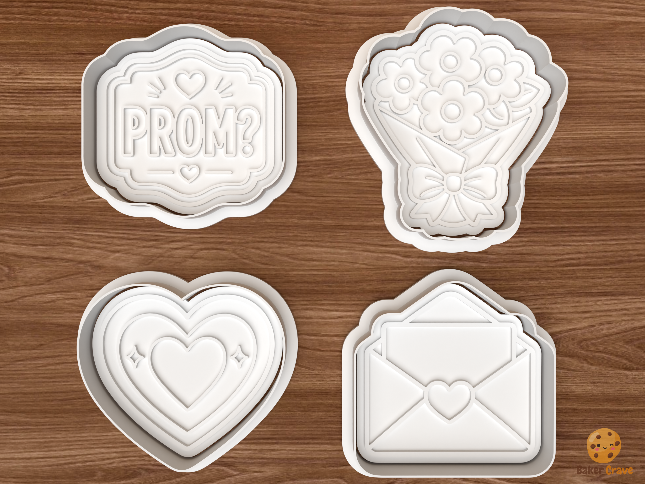 Promposal Cookie Cutter Set STL File - 01 set main